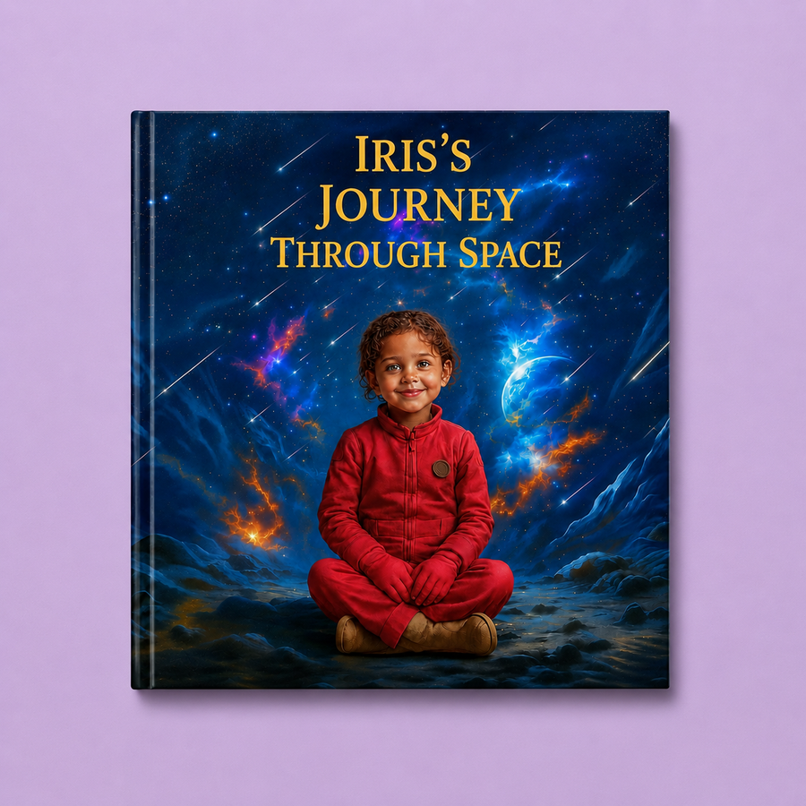 A Journey Through Space personalised book cover